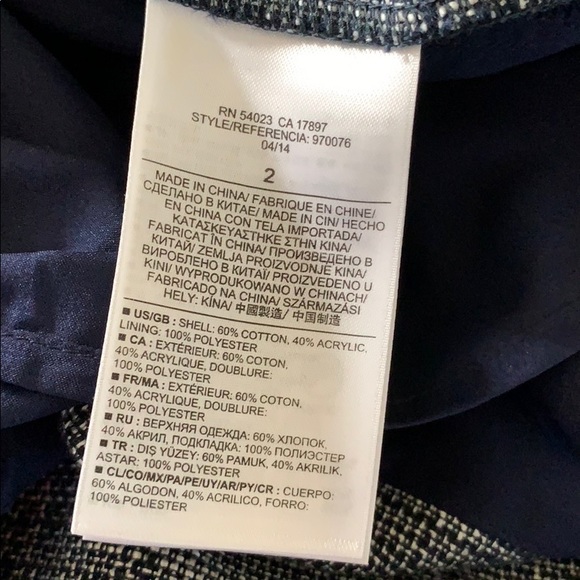 LAST CHANCE Banana Republic navy & white tweed skirt - Picture 7 of 8